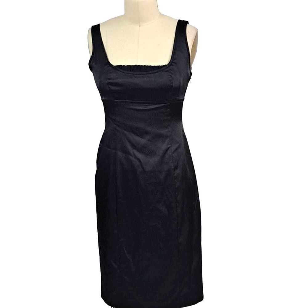 Express black satin dress Form fitting size 4